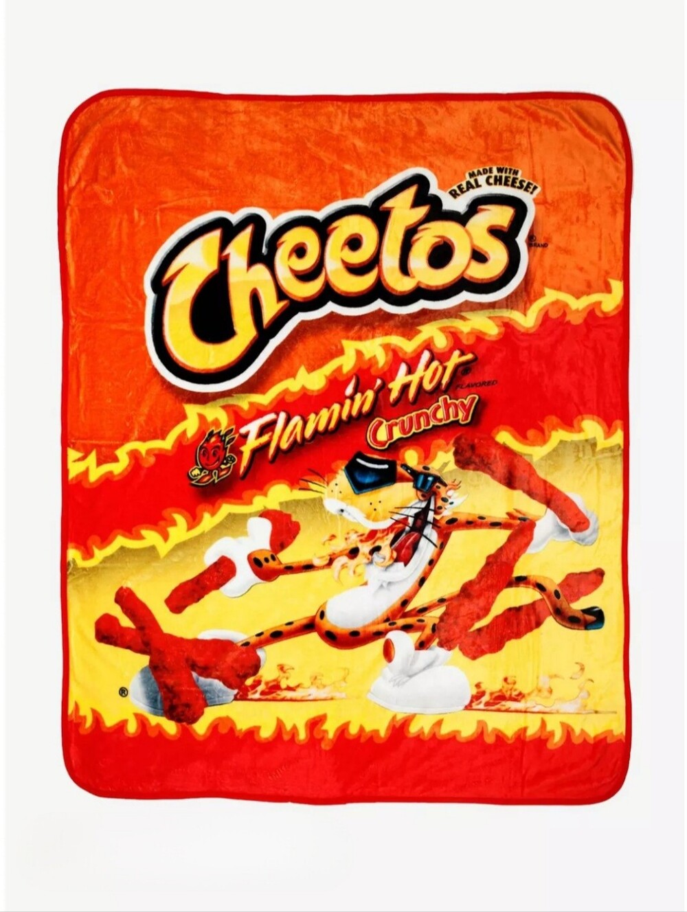 Cheetos Flamin' Hot Plush Throw Blanket & Matching Pillow 50x60 NWOT